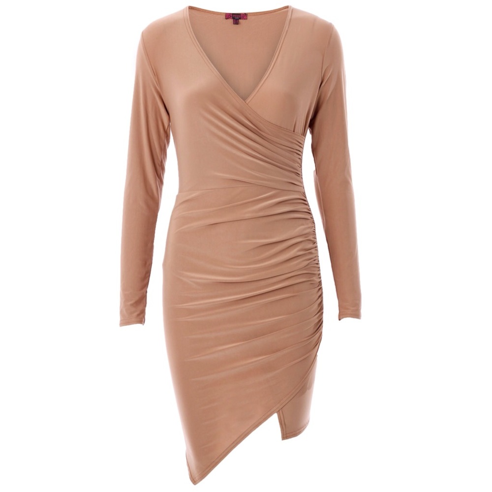 Nude Wrap Dress